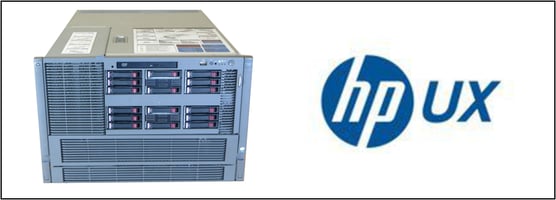 Image of HP server and Intel processor.